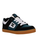The DC Shoes Boys Boys Pure Shoes in Black, White & Emerald
