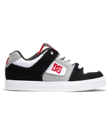 The DC Shoes Boys Boys Pure Shoes in White, Black & Red