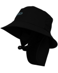The FCS Mens Essential Surf Bucket Hat in Black & Teal