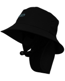 The FCS Mens Essential Surf Bucket Hat in Black & Teal