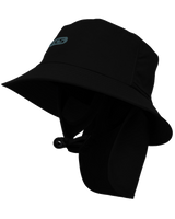 The FCS Mens Essential Surf Bucket Hat in Black & Teal