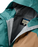 The Passenger Mens Trailscape Waterproof Jacket in Deep Ocean & Slate Grey