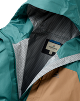 The Passenger Mens Trailscape Waterproof Jacket in Deep Ocean & Slate Grey