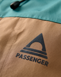 The Passenger Mens Trailscape Waterproof Jacket in Deep Ocean & Slate Grey