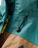 The Passenger Mens Trailscape Waterproof Jacket in Deep Ocean & Slate Grey