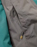 The Passenger Mens Trailscape Waterproof Jacket in Deep Ocean & Slate Grey