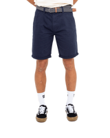 The Salt Water Seeker Mens Belted Chino Shorts in Navy