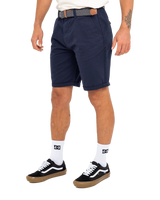 The Salt Water Seeker Mens Belted Chino Shorts in Navy