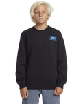 The Quiksilver Boys Boys Graphic Crew Sweatshirt in Black