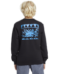 The Quiksilver Boys Boys Graphic Crew Sweatshirt in Black