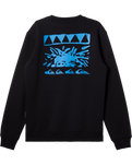 The Quiksilver Boys Boys Graphic Crew Sweatshirt in Black