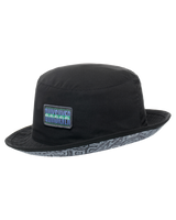 The Quiksilver Boys Boys Flipped Out Reversible Bucket Hat in Silver Gray