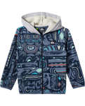 The Quiksilver Boys Boys Surf Days Zip Hoodie in Flint Stone