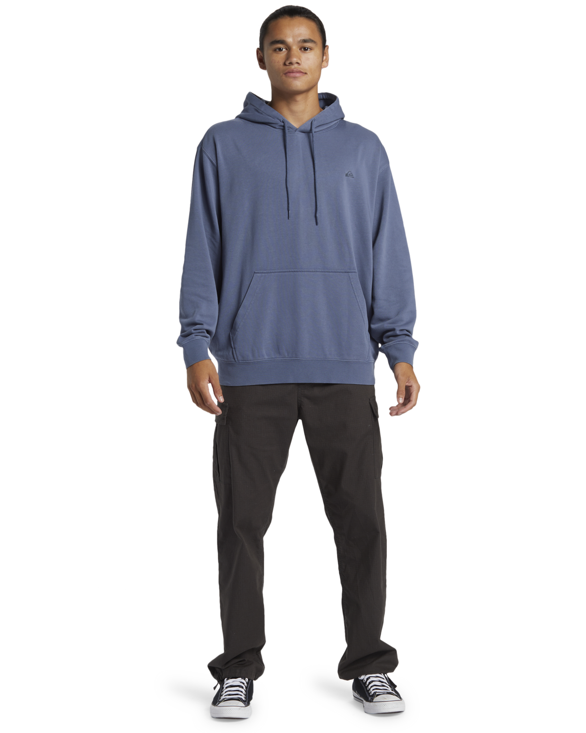 The Quiksilver Mens Salt Water Hoodie in Vintage Indigo