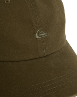 The Quiksilver Mens Decades Cotton Cap in Dark Olive