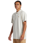 The Quiksilver Mens DNA Polo Shirt in Fog