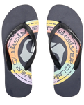The Quiksilver Mens Molokai Art Flip Flops in Blue & Orange