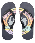 The Quiksilver Mens Molokai Art Flip Flops in Blue & Orange