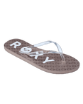 Viva Jelly Flip Flops in White & Champagne
