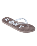 Viva Jelly Flip Flops in White & Champagne