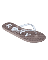 Viva Jelly Flip Flops in White & Champagne