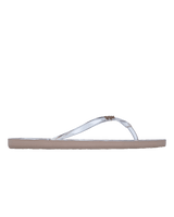 Viva Jelly Flip Flops in White & Champagne