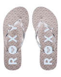 Viva Jelly Flip Flops in White & Champagne