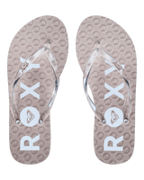 Viva Jelly Flip Flops in White & Champagne