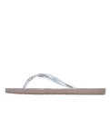 Viva Jelly Flip Flops in White & Champagne