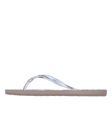 Viva Jelly Flip Flops in White & Champagne