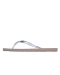 Viva Jelly Flip Flops in White & Champagne