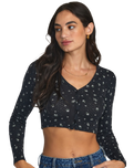The RVCA Womens Homecoming Top in RVCA Black