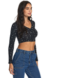 The RVCA Womens Homecoming Top in RVCA Black