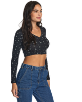 The RVCA Womens Homecoming Top in RVCA Black