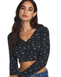 The RVCA Womens Homecoming Top in RVCA Black
