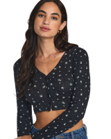 The RVCA Womens Homecoming Top in RVCA Black