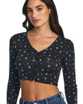 The RVCA Womens Homecoming Top in RVCA Black