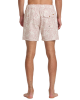 The RVCA Mens Exotica Elastic Boardshorts in Pale Mauve