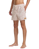 The RVCA Mens Exotica Elastic Boardshorts in Pale Mauve