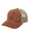 The RVCA Mens VA ATW Cord Trucker Cap in Rawhide