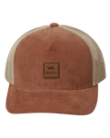 The RVCA Mens VA ATW Cord Trucker Cap in Rawhide