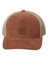 The RVCA Mens VA ATW Cord Trucker Cap in Rawhide