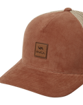 The RVCA Mens VA ATW Cord Trucker Cap in Rawhide