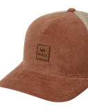 The RVCA Mens VA ATW Cord Trucker Cap in Rawhide