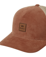 The RVCA Mens VA ATW Cord Trucker Cap in Rawhide