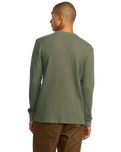 The RVCA Mens Dayshift Thermal Long Sleeve T-Shirt in Olive