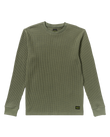 The RVCA Mens Dayshift Thermal Long Sleeve T-Shirt in Olive