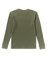 The RVCA Mens Dayshift Thermal Long Sleeve T-Shirt in Olive