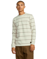 The RVCA Mens Dayshift Thermal Stripe Long Sleeve T-Shirt in Ceramic