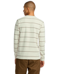 The RVCA Mens Dayshift Thermal Stripe Long Sleeve T-Shirt in Ceramic